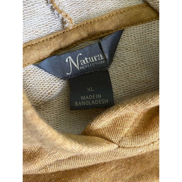 Natural Reflections Womens Beige Henley Hoodie Sweatshirt in Size XL - Picture 5 of 11